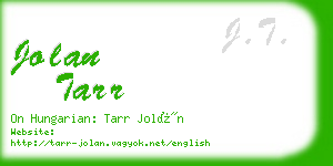 jolan tarr business card